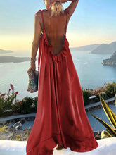 Load image into Gallery viewer, Romantic And Elegant Vacation Suspender Maxi Dress
