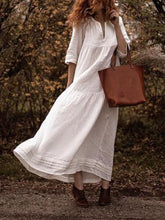 Load image into Gallery viewer, Solid Casual Pockets V Neck Half Sleeve Dresses
