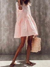 Load image into Gallery viewer, Fashion Wild Solid Color 3/4 Sleeve Casual Dress
