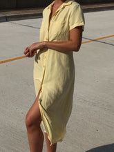 Load image into Gallery viewer, Short Sleeve Solid Color Dress
