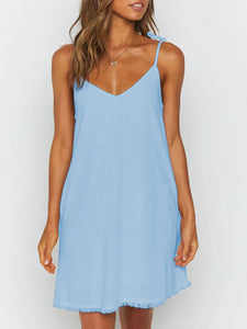 Simple Casual Loose Mini Dress