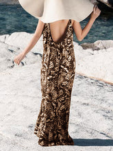 Load image into Gallery viewer, Sexy V-neck Halter Sling Print Maxi Dress
