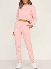 Load image into Gallery viewer, Round Neck Long Sleeve Sweatshirt Suit
