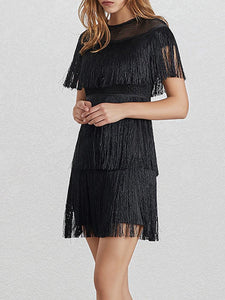 Sexy Fringed Hollow Party Dress