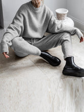 Load image into Gallery viewer, Simple Casual Loose Round Neck Sweater Pants Knit Suit
