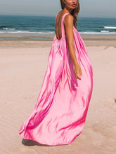 Load image into Gallery viewer, Sexy Backless Folds Sling Maxi Dress
