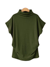 Load image into Gallery viewer, Casual Loose Turtleneck Short Sleeve T-Shirt Top
