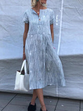 Load image into Gallery viewer, Casual Short Sleeve Solid Color Dress
