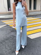 Load image into Gallery viewer, Graceful Sleeveless Top Slim Trousers Women&#39;s Suit
