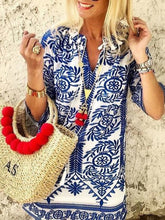 Load image into Gallery viewer, Plus Size Dresses Boho Holiday Tribal Dresses
