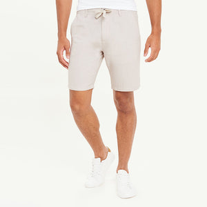 Solid Color Drawstring Casual Shorts