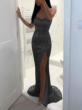 Load image into Gallery viewer, Fashion Sexy Sequined Slim Fit Buttocks Evening Dress
