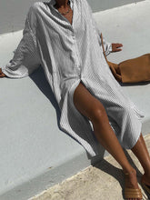 Load image into Gallery viewer, V-Neck Loose Striped Dress
