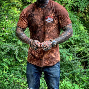 Men'S Retro Print Short Sleeve Round Neck T-Shirt