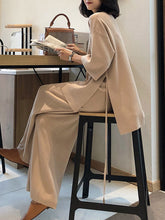 Load image into Gallery viewer, Casual Loose Top Pants Knitted Suit
