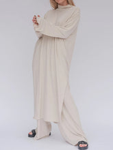 Load image into Gallery viewer, Fashion Casual Solid Color High Neck Two-piece Suit

