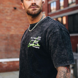 Men'S Fashion Round Neck Print Short Sleeve T-Shirt