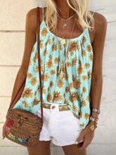 Load image into Gallery viewer, Sleeveless Spaghetti Floral-Print Vests
