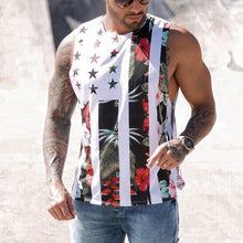 Load image into Gallery viewer, Casual Striped Sleeveless Printed Vest
