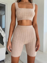 Load image into Gallery viewer, Monochrome Sling Knitted Loose Suit
