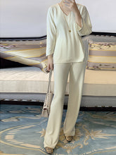 Load image into Gallery viewer, Fashionable Simple Casual Loose Comfortable Top Pants Suit
