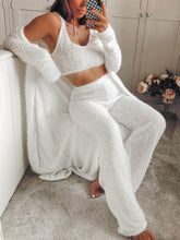 Load image into Gallery viewer, Crop Top Cardigan and Trousers Three-piece Suit
