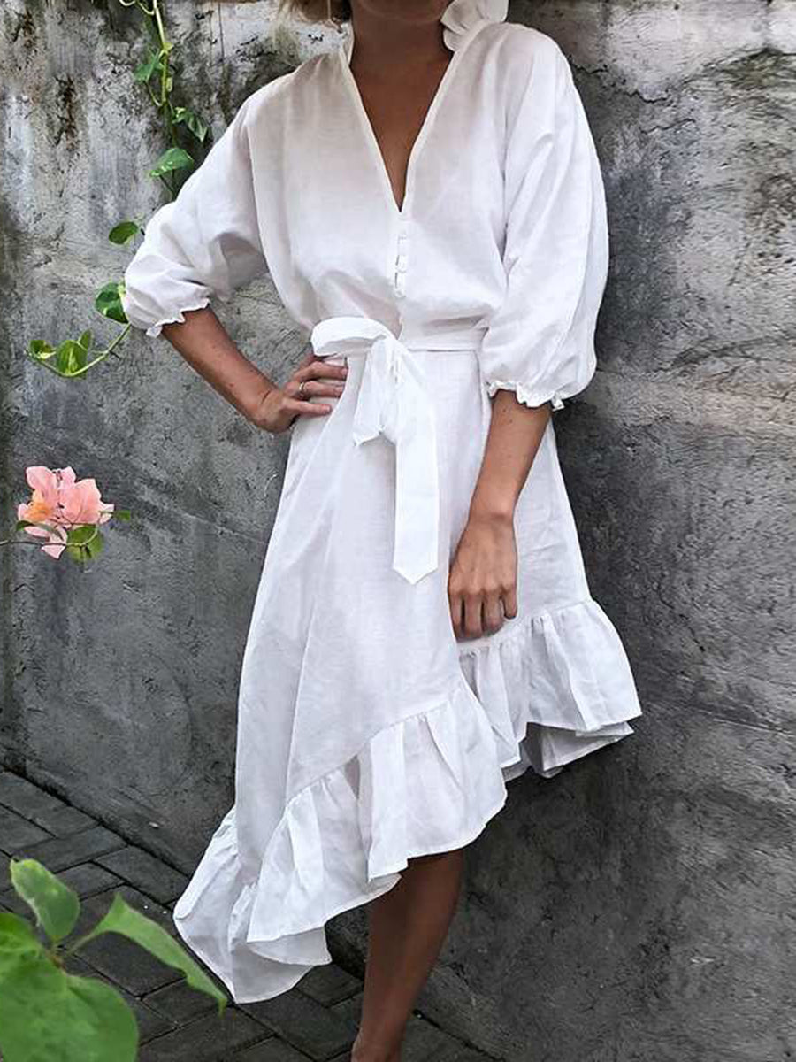 Casual V-Neck Dress