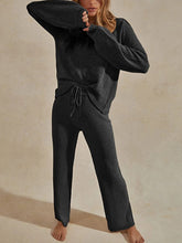 Load image into Gallery viewer, Simple Casual Loose Top Pants Knit Suit
