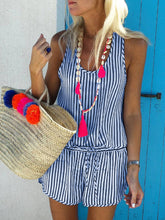 Load image into Gallery viewer, Bohemian Casual Loose Vest Tops Shorts Striped Suit

