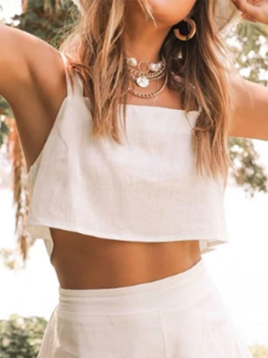 Casual Fashion Solid Color Sling Suit