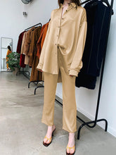 Load image into Gallery viewer, Fashionable Simple Casual Loose Shirt Pants Suit
