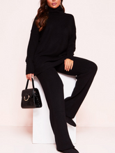 Load image into Gallery viewer, Half-Neck Sweater Trouser Suit
