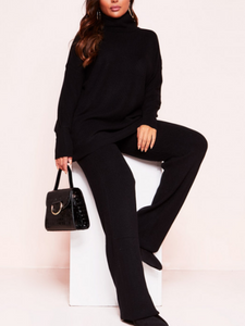 Half-Neck Sweater Trouser Suit
