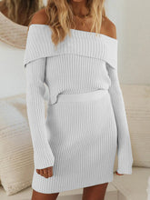 Load image into Gallery viewer, Fashion One-piece Collar Solid Color Long Sleeve Two-piece Suit
