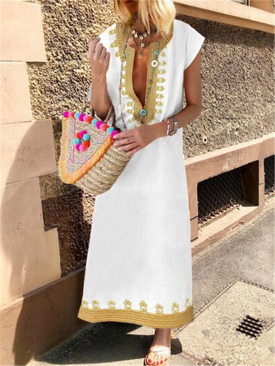 Bohemian Vintage Elegant Casual Loose Dress