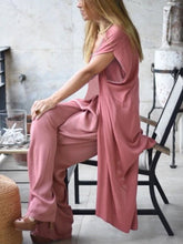 Load image into Gallery viewer, Simple Casual Loose Top Pants Coat Comfortable Soft Three-Piece Suit
