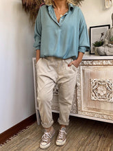 Load image into Gallery viewer, Long Sleeve Solid Color Casual Loose Blouses
