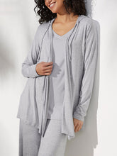 Load image into Gallery viewer, Simple Casual Loose Top Pants Long Sleeve Hooded Jacket Knit Three Piece Suit
