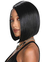 Load image into Gallery viewer, Bob Short Straight Black Synthetic Hair 6-Inch Half Moon Wigs
