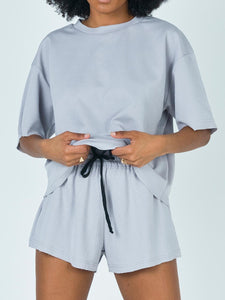 Casual Loose Round Neck Short Sleeve Suit