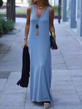 Load image into Gallery viewer, Simple Casual V Neck Long Dress
