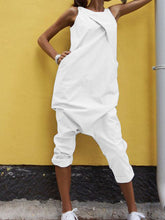Load image into Gallery viewer, Casual Loose Solid Color Sleeveless Jumpsuit
