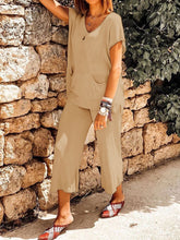 Load image into Gallery viewer, Pure Color V-Neck Casual Pocket Suit
