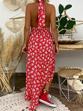 Load image into Gallery viewer, Holiday Fashion Halter Print Dress
