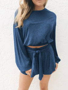 Two-piece Solid Color Casual Strap