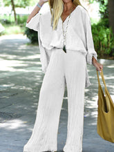 Load image into Gallery viewer, Fashion And Elegant Long Sleeved Shirt Top Pants Suit
