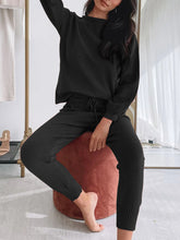 Load image into Gallery viewer, Fashion Casual Round Neck Solid Color Two-piece Suit
