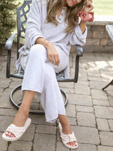 Load image into Gallery viewer, V-neck Button-shaped Solid Color Loose Suit
