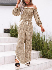 Leopard Print Loose Suit