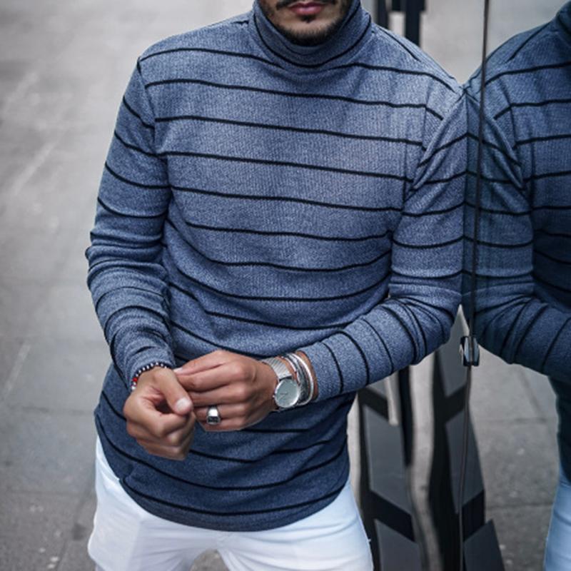 Men'S Fashion Striped Long Sleeve T-Shirt